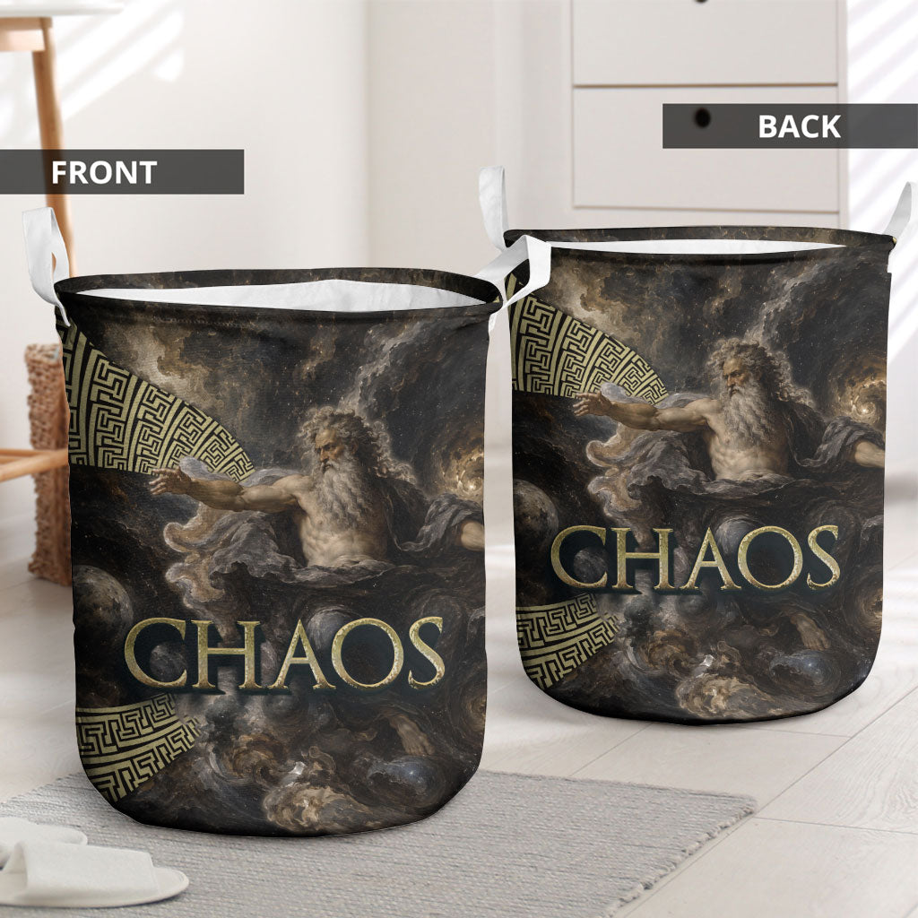 Greek God Of Chaos Laundry Basket Cosmic Nebula Classical Art Greek Key Pattern