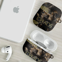 Greek God Of Chaos AirPods Case Cosmic Nebula Classical Art Greek Key Pattern