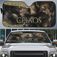Greek God Of Chaos Auto Sun Shade Cosmic Nebula Classical Art Greek Key Pattern