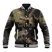 Greek God Of Chaos Baseball Jacket Cosmic Nebula Classical Art Greek Key Pattern
