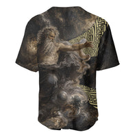 Greek God Of Chaos Baseball Jersey Cosmic Nebula Classical Art Greek Key Pattern