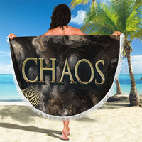 Greek God Of Chaos Beach Blanket Cosmic Nebula Classical Art Greek Key Pattern
