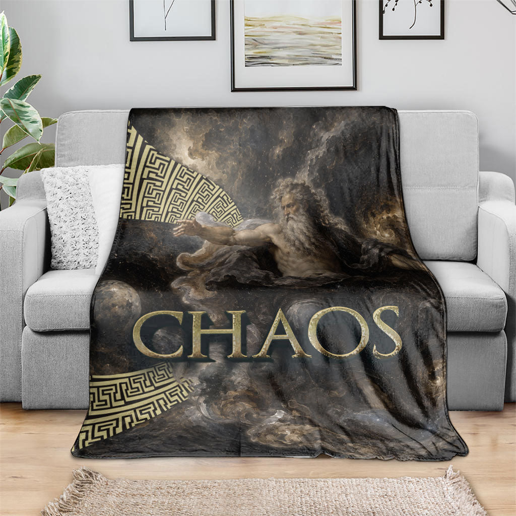Greek God Of Chaos Blanket Cosmic Nebula Classical Art Greek Key Pattern