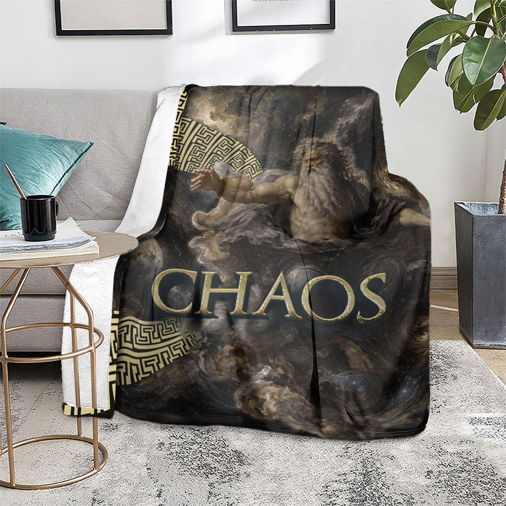 Greek God Of Chaos Blanket Cosmic Nebula Classical Art Greek Key Pattern