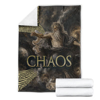 Greek God Of Chaos Blanket Cosmic Nebula Classical Art Greek Key Pattern
