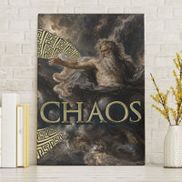 Greek God Of Chaos Canvas Wall Art Cosmic Nebula Classical Art Greek Key Pattern