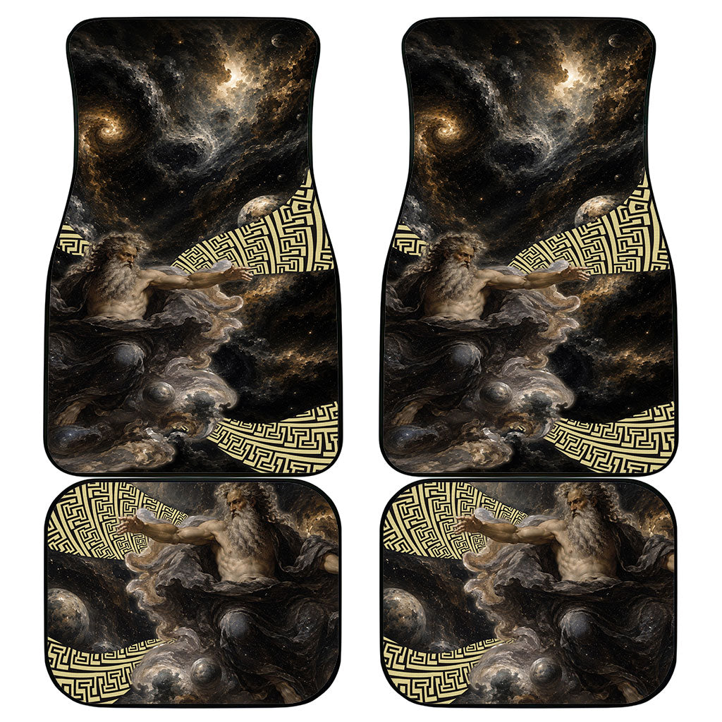 Greek God Of Chaos Car Mats Cosmic Nebula Classical Art Greek Key Pattern