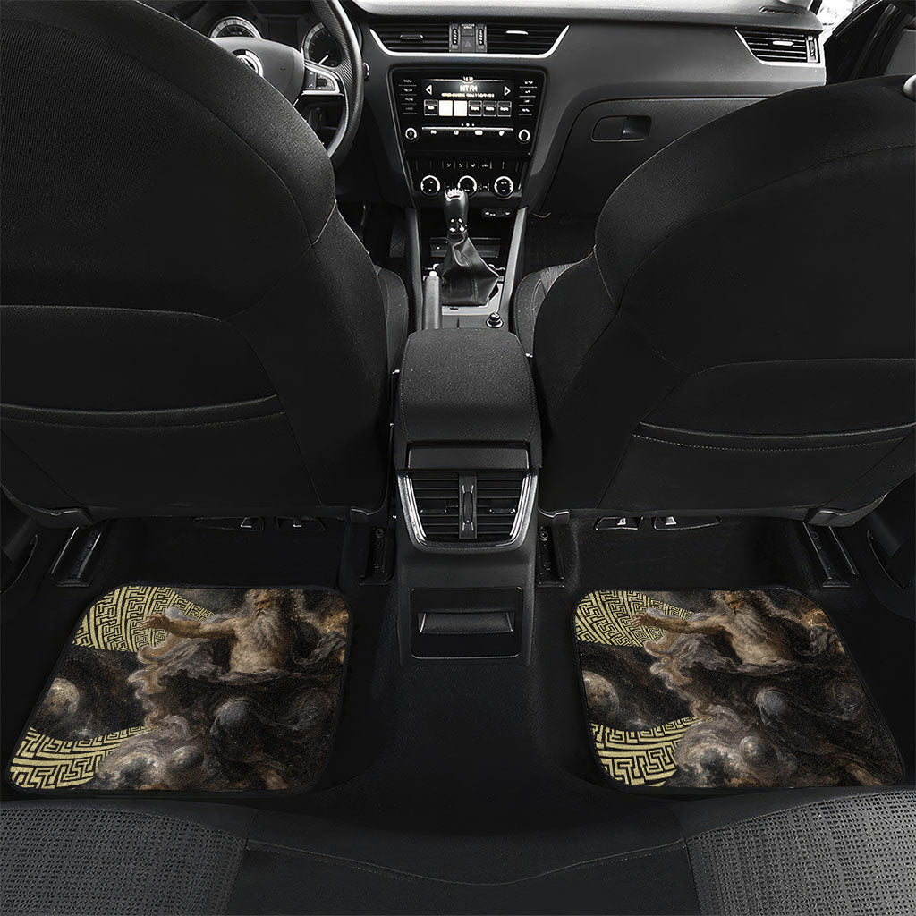 Greek God Of Chaos Car Mats Cosmic Nebula Classical Art Greek Key Pattern