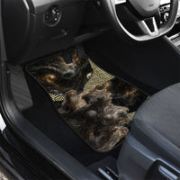 Greek God Of Chaos Car Mats Cosmic Nebula Classical Art Greek Key Pattern