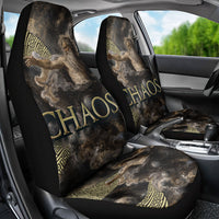 Greek God Of Chaos Car Seat Cover Cosmic Nebula Classical Art Greek Key Pattern