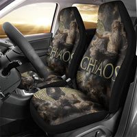 Greek God Of Chaos Car Seat Cover Cosmic Nebula Classical Art Greek Key Pattern