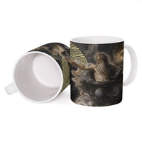 Greek God Of Chaos Ceramic Mug Cosmic Nebula Classical Art Greek Key Pattern