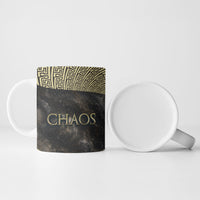 Greek God Of Chaos Ceramic Mug Cosmic Nebula Classical Art Greek Key Pattern