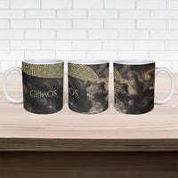 Greek God Of Chaos Ceramic Mug Cosmic Nebula Classical Art Greek Key Pattern