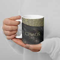 Greek God Of Chaos Ceramic Mug Cosmic Nebula Classical Art Greek Key Pattern