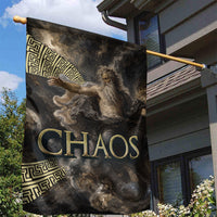 Greek God Of Chaos Garden Flag Cosmic Nebula Classical Art Greek Key Pattern