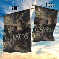 Greek God Of Chaos Garden Flag Cosmic Nebula Classical Art Greek Key Pattern