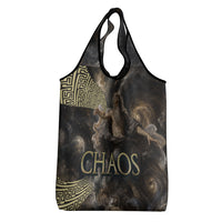 Greek God Of Chaos Grocery Bag Cosmic Nebula Classical Art Greek Key Pattern
