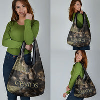 Greek God Of Chaos Grocery Bag Cosmic Nebula Classical Art Greek Key Pattern