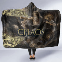 Greek God Of Chaos Hooded Blanket Cosmic Nebula Classical Art Greek Key Pattern