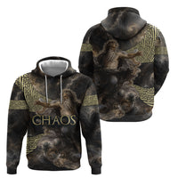 Greek God Of Chaos Hoodie Cosmic Nebula Classical Art Greek Key Pattern