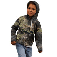 Greek God Of Chaos Kid Hoodie Cosmic Nebula Classical Art Greek Key Pattern