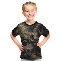 Greek God Of Chaos Kid T Shirt Cosmic Nebula Classical Art Greek Key Pattern