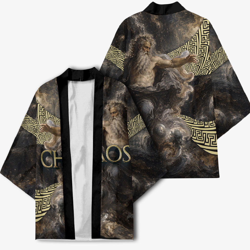 Greek God Of Chaos Kimono Cosmic Nebula Classical Art Greek Key Pattern