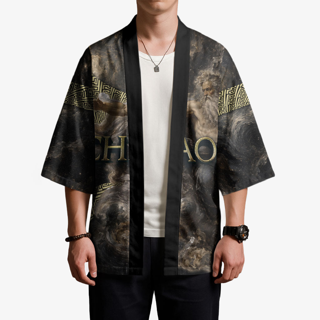 Greek God Of Chaos Kimono Cosmic Nebula Classical Art Greek Key Pattern