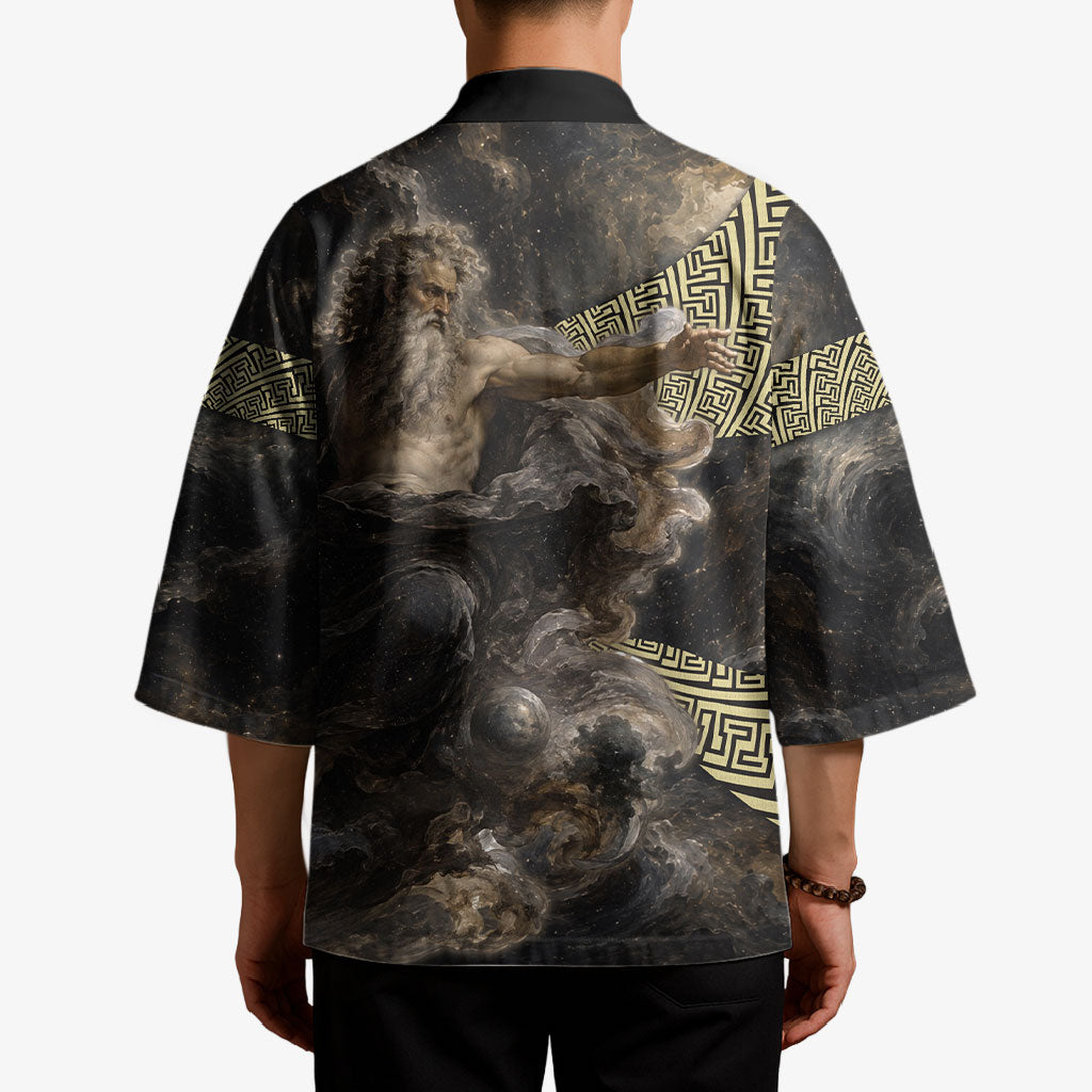 Greek God Of Chaos Kimono Cosmic Nebula Classical Art Greek Key Pattern