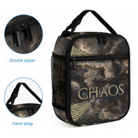 Greek God Of Chaos Lunch Bag Cosmic Nebula Classical Art Greek Key Pattern