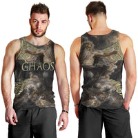 Greek God Of Chaos Men Tank Top Cosmic Nebula Classical Art Greek Key Pattern
