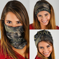 Greek God Of Chaos Neck Gaiter Cosmic Nebula Classical Art Greek Key Pattern