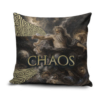 Greek God Of Chaos Pillow Cover Cosmic Nebula Classical Art Greek Key Pattern