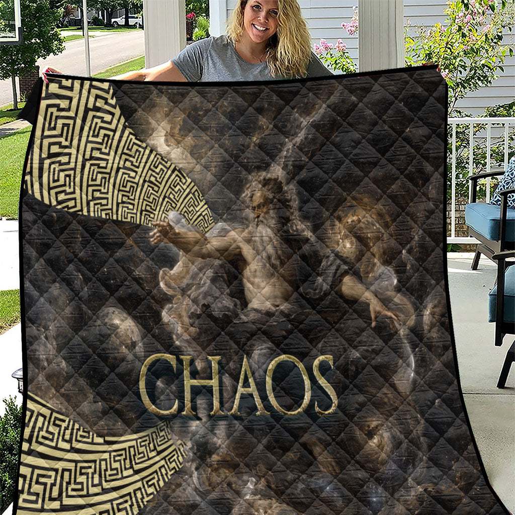 Greek God Of Chaos Quilt Cosmic Nebula Classical Art Greek Key Pattern