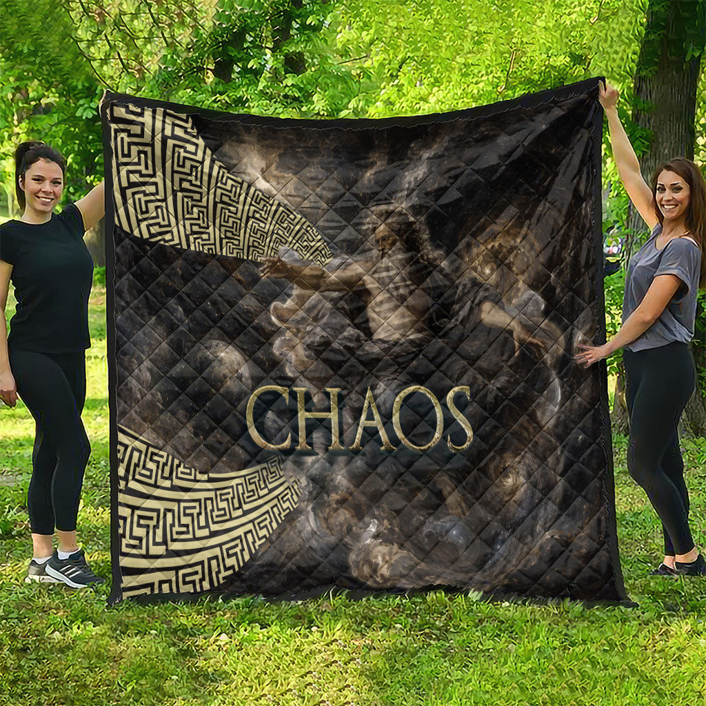 Greek God Of Chaos Quilt Cosmic Nebula Classical Art Greek Key Pattern