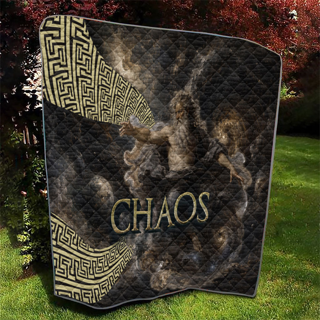 Greek God Of Chaos Quilt Cosmic Nebula Classical Art Greek Key Pattern