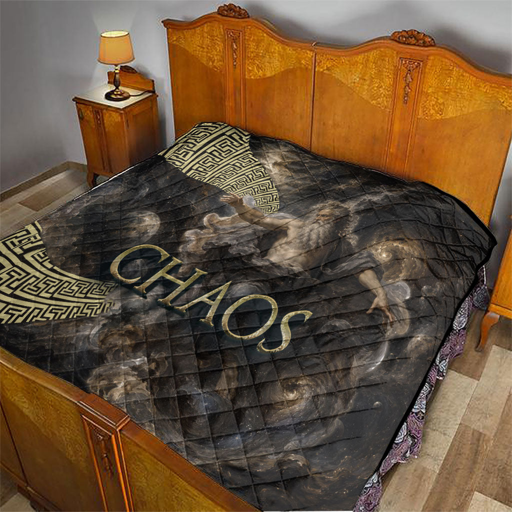 Greek God Of Chaos Quilt Cosmic Nebula Classical Art Greek Key Pattern