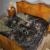 Greek God Of Chaos Quilt Cosmic Nebula Classical Art Greek Key Pattern