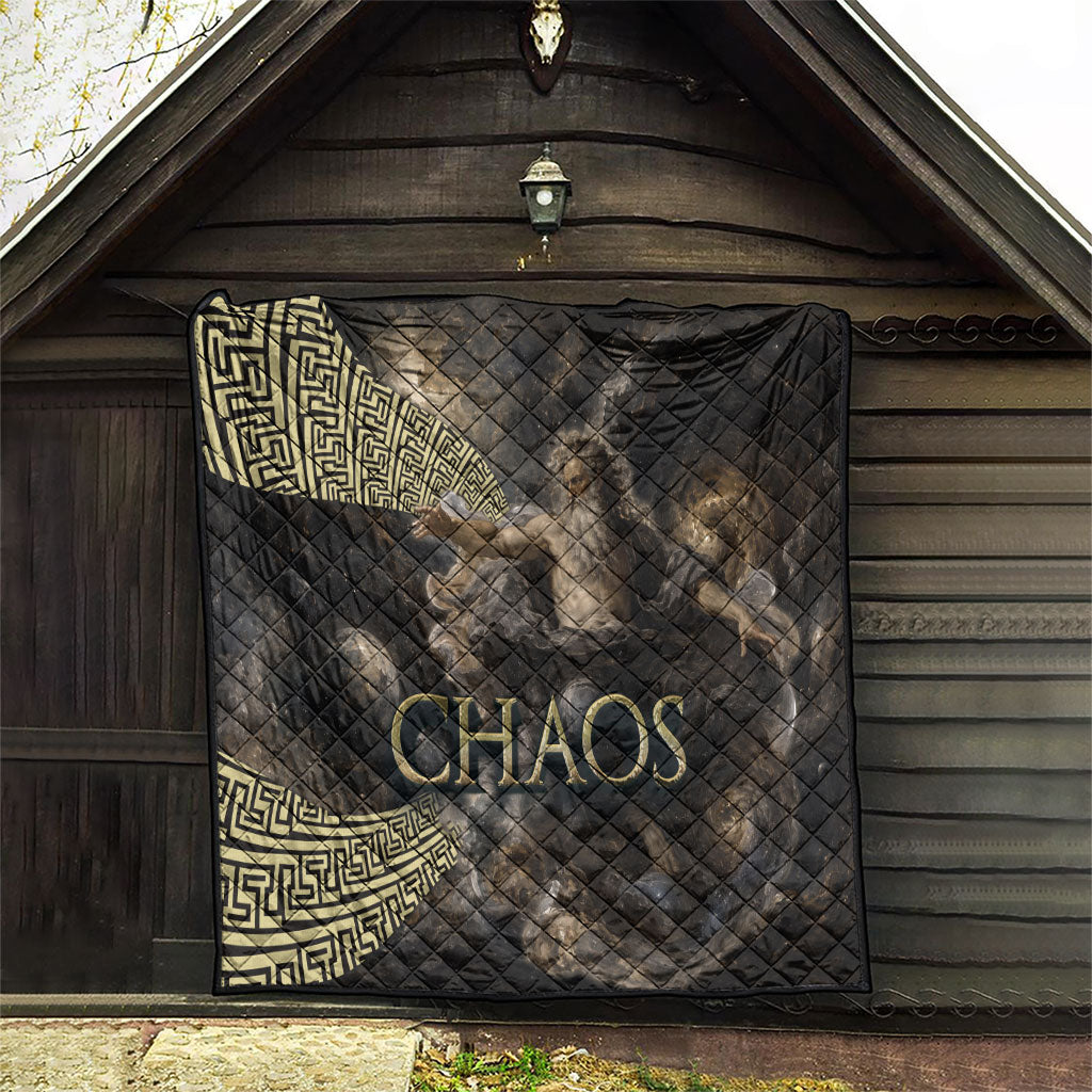 Greek God Of Chaos Quilt Cosmic Nebula Classical Art Greek Key Pattern