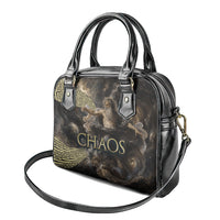 Greek God Of Chaos Shoulder Handbag Cosmic Nebula Classical Art Greek Key Pattern