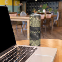 Greek God Of Chaos Skinny Tumbler Cosmic Nebula Classical Art Greek Key Pattern
