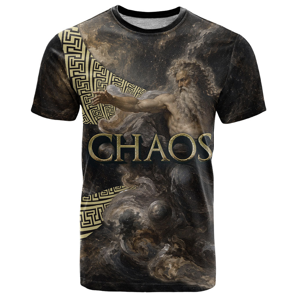 Greek God Of Chaos T Shirt Cosmic Nebula Classical Art Greek Key Pattern