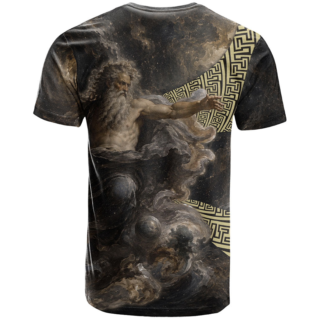 Greek God Of Chaos T Shirt Cosmic Nebula Classical Art Greek Key Pattern