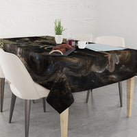 Greek God Of Chaos Tablecloth Cosmic Nebula Classical Art Greek Key Pattern