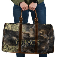 Greek God Of Chaos Travel Bag Cosmic Nebula Classical Art Greek Key Pattern