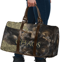 Greek God Of Chaos Travel Bag Cosmic Nebula Classical Art Greek Key Pattern