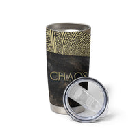 Greek God Of Chaos Tumbler Cup Cosmic Nebula Classical Art Greek Key Pattern