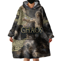 Greek God Of Chaos Wearable Blanket Hoodie Cosmic Nebula Classical Art Greek Key Pattern