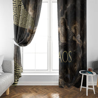 Greek God Of Chaos Window Curtain Cosmic Nebula Classical Art Greek Key Pattern